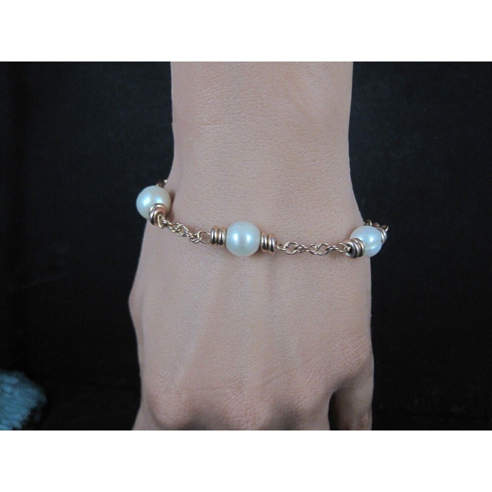 Honora Cultured Pearl Bronze Bracelet 7.5"